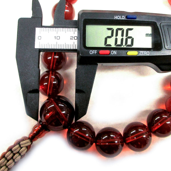 16mm Nature Cherry Red Amber Juzu Prayer beads