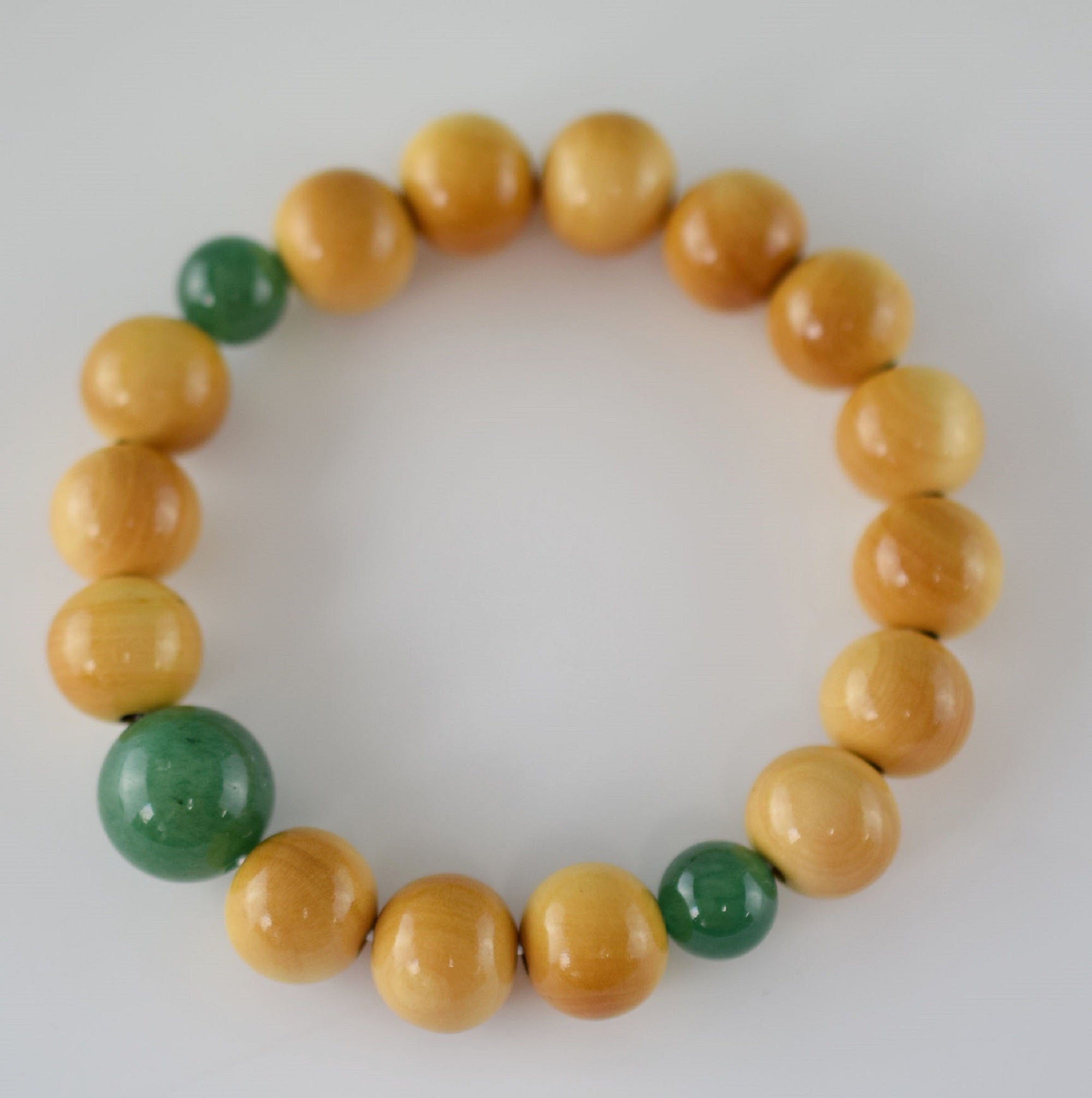 Box Wood & Indian Jade Bracelet – 京都あさひ屋－Kyoto Asahiya