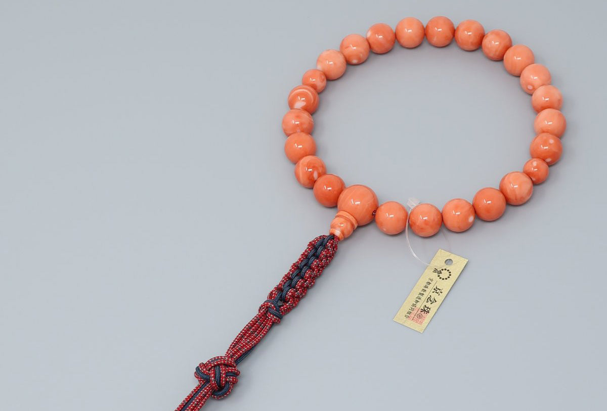 現品限り]桃珊瑚22玉片手数珠 – 京都あさひ屋－Kyoto Asahiya