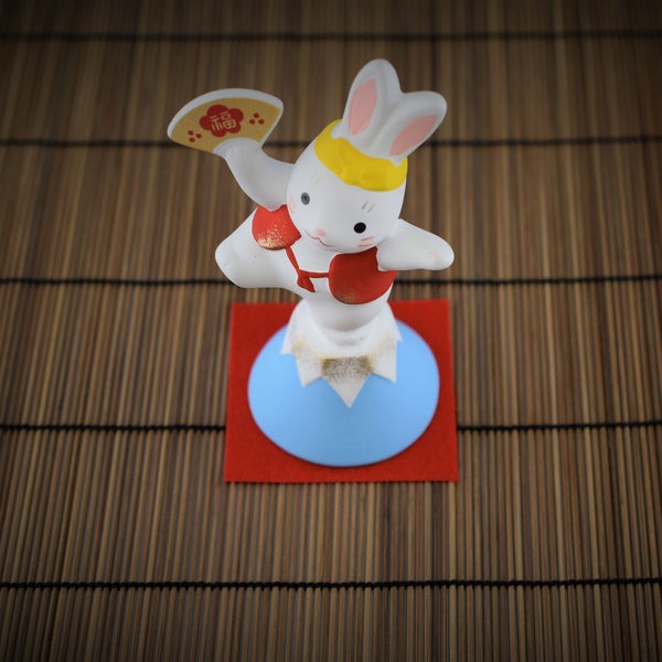 Japanese Traditional Zodiac Rabbit Ceramic Ornament