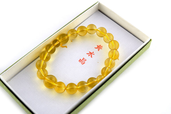 10mm Yellow Quartz Bracelet - 京都あさひ屋－Kyoto Asahiya