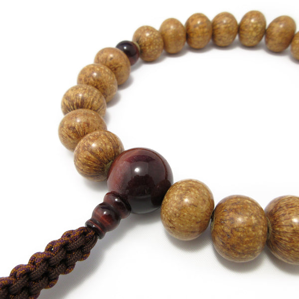 Indian Bodhi Seed Wood & Gemstone Juzu Prayer beads Red tiger eye