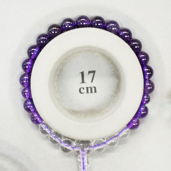 7.5mm Amethyst Quartz Gradation Bracelet - 京都あさひ屋－Kyoto Asahiya