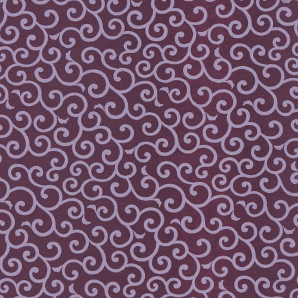 50cm Cotton Furoshiki - Karakusa Stripe Purple