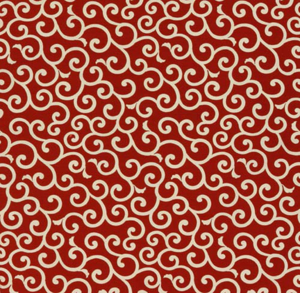 50cm Cotton Furoshiki - Karakusa Stripe Red