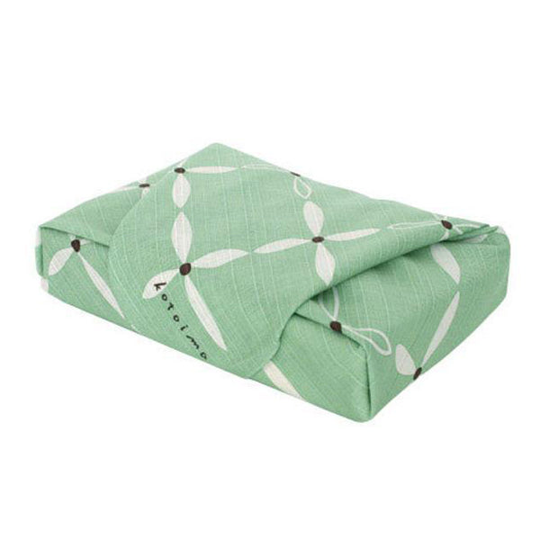 50cm Cotton Furoshiki - Kotoima Green Hanabishi