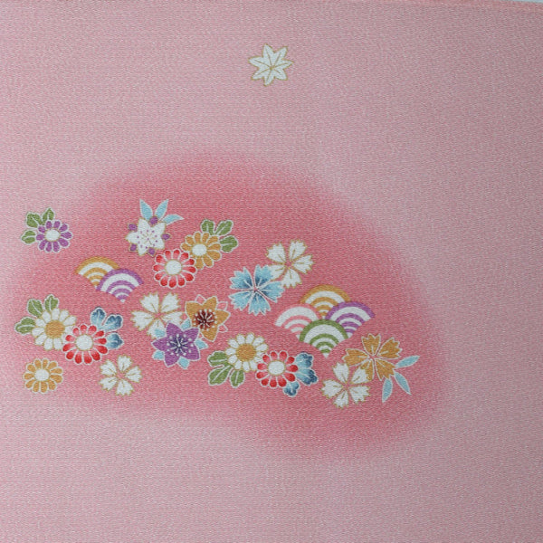 68cm Rayon Furoshiki - Birds & Flowers Pink