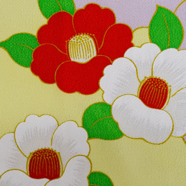 68cm Rayon Furoshiki - Camellia Flower Cream