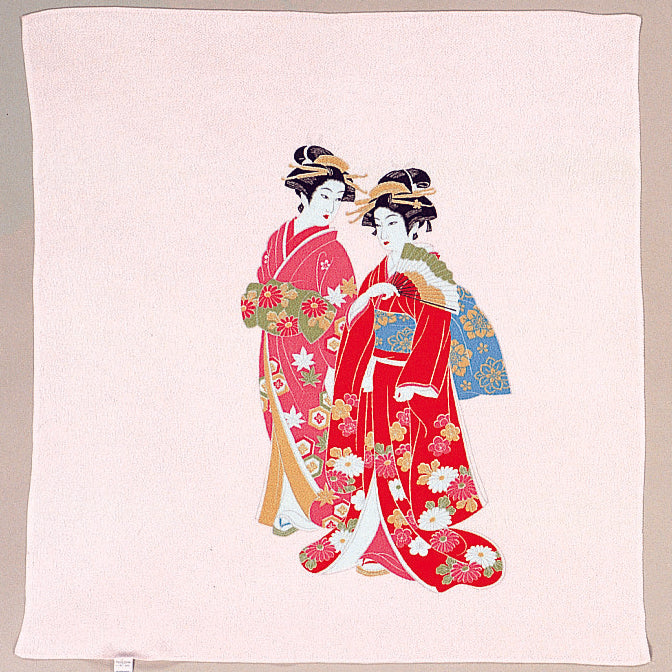 68cm Rayon Furoshiki - Ukiyo-e Sisters Beauty