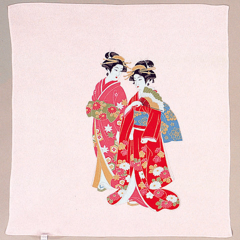 68cm Rayon Furoshiki - Ukiyo-e Sisters Beauty