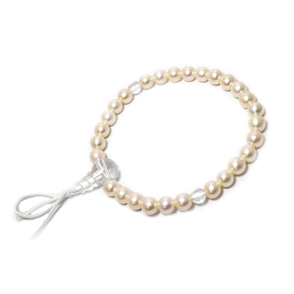 6mm Freshwater Pearls & Crystal Bracelet