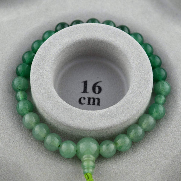 7.3mm Indian Jade Gradation Bracelet with bossa