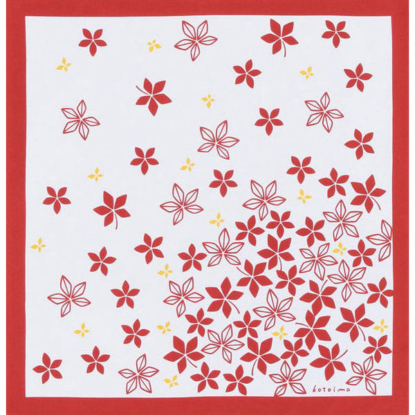 70cm Polyester Furoshiki - Kotoima Dark Red