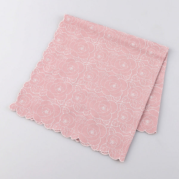 70cm Polyester Furoshiki - Royal Lace Pink Rose