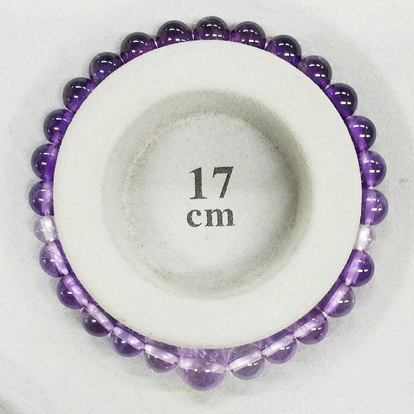 7mm Amethyst Quartz Gradation Bracelet