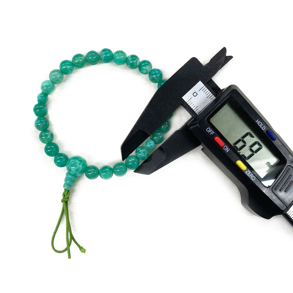7mm Green Dragon's Vein Agate Bracelet