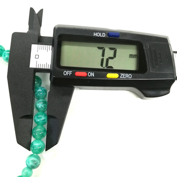 7mm Green Dragon's Vein Agate Juzu Prayer beads