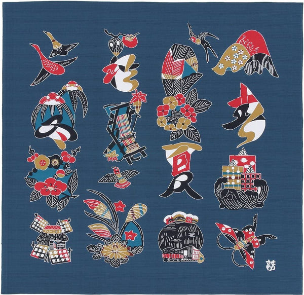 90cm Cotton Furoshiki - Keisuke Serizawa 5 Patterns