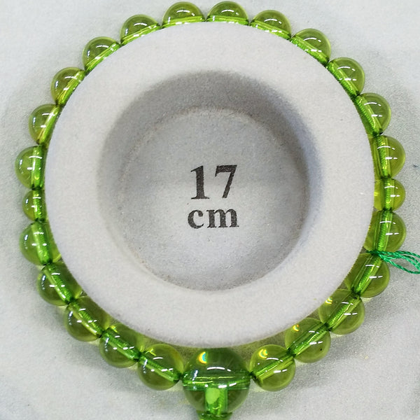 8mm Nature Green Amber Bracelet