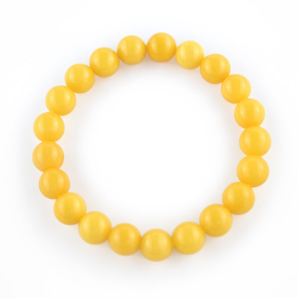 9mm Yellow Honey Amber Bracelet