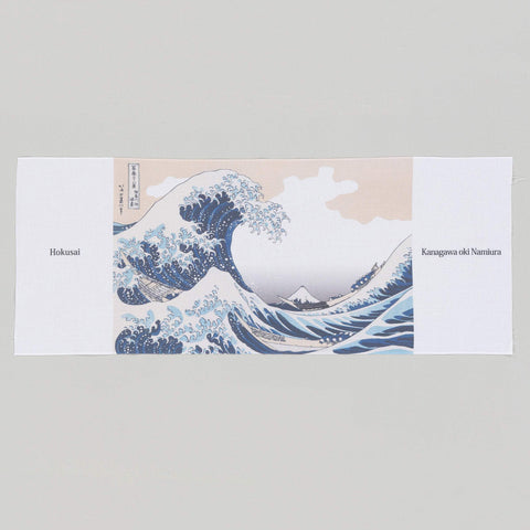 Cotton Tenugui Hand Towel - Ukiyo-e Katsushika Hokusai Wave off Kanagawa