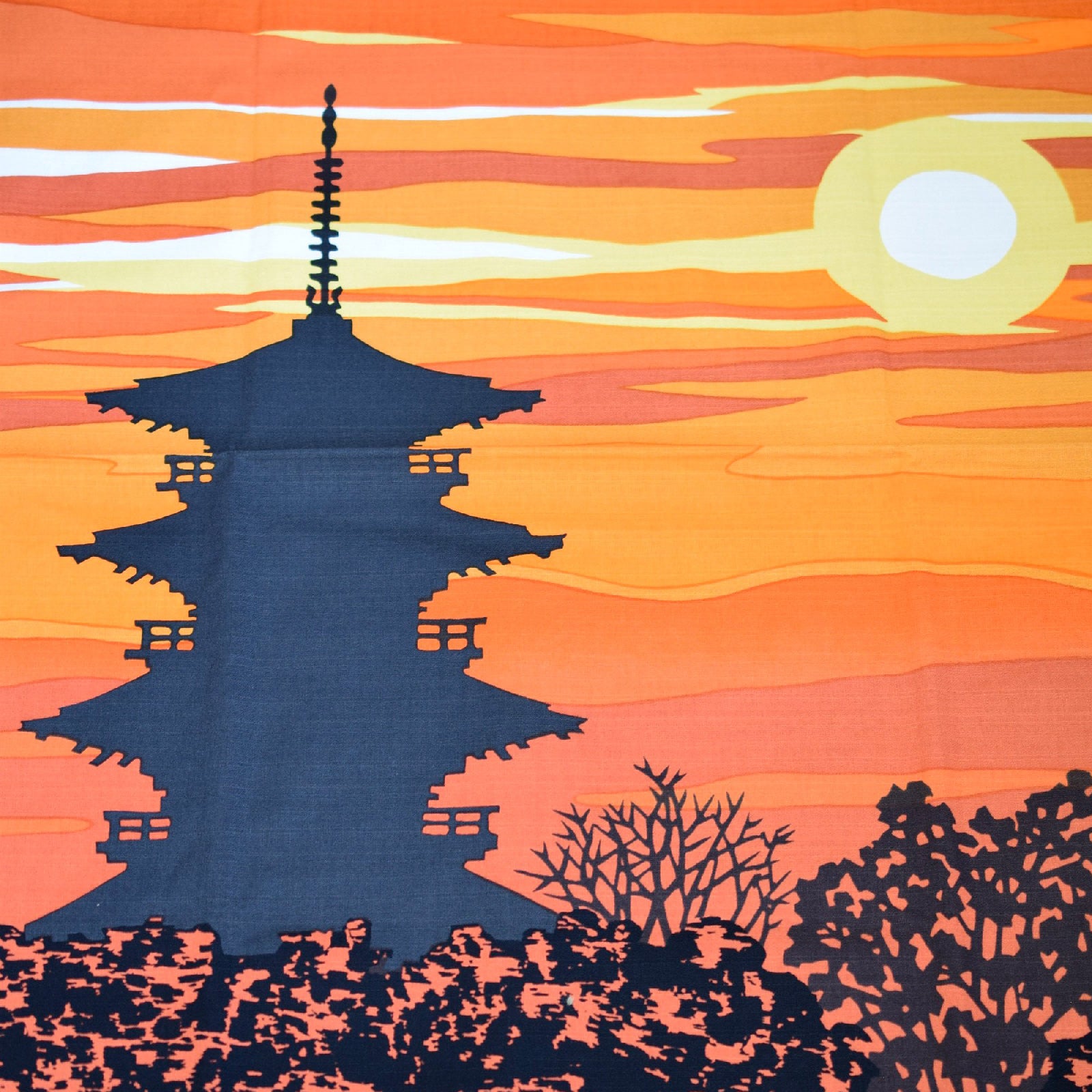 風呂敷 井堂雅夫 現代木版画 京都風景 – 京都あさひ屋－Kyoto Asahiya