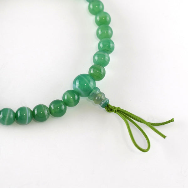 7mm Green Banded Agate Bracelet