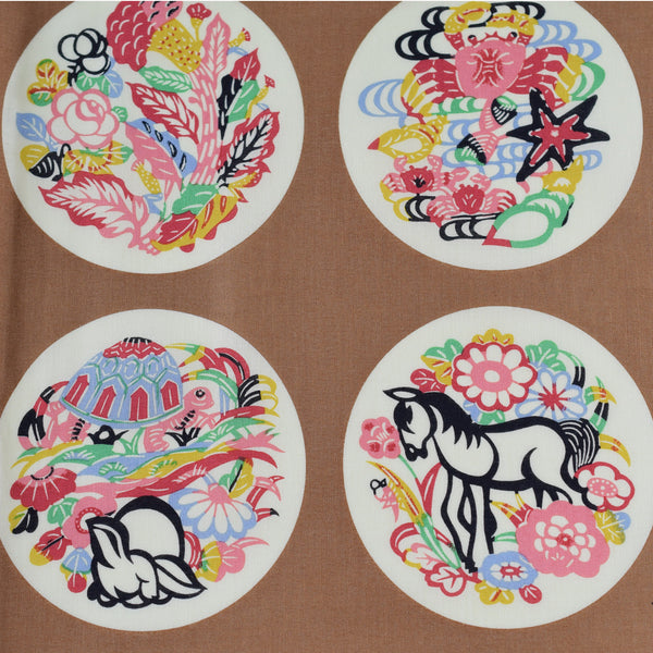 53cm Cotton Handkerchief Furoshiki - Keisuke Serizawa 6 Patterns