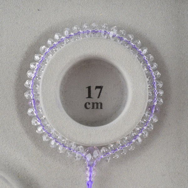 7mm Star Cut Crystal & Rose Amethyst Bracelet - 京都あさひ屋－Kyoto Asahiya