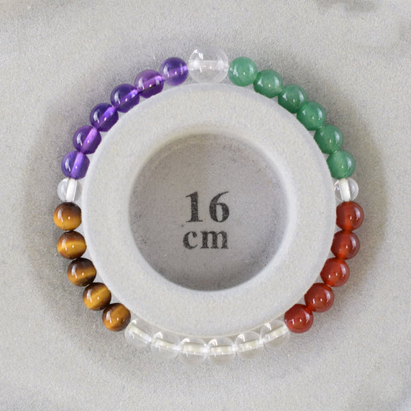 6 / 8mm Five Gemstone Bracelet