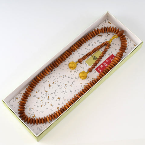 Tendai Keyaki wood Juzu Prayer beads