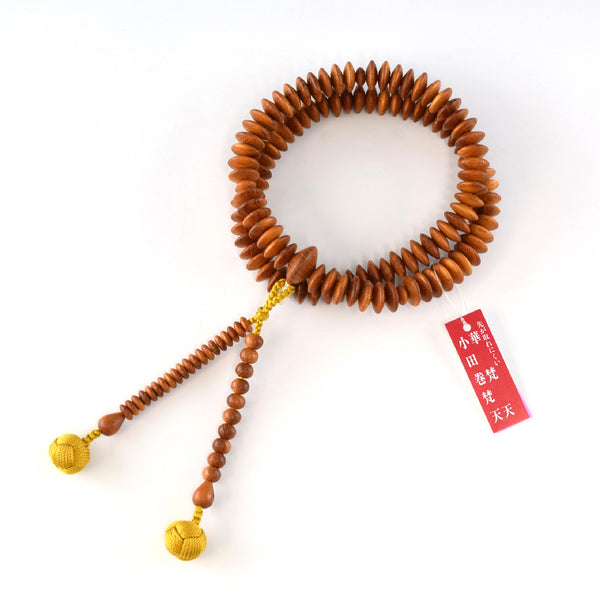 Tendai Keyaki wood Juzu Prayer beads