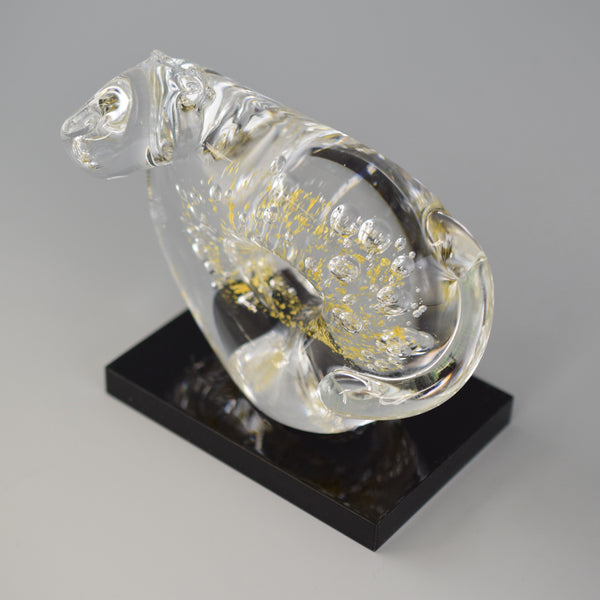 Glass with Gold Leaf Tiger