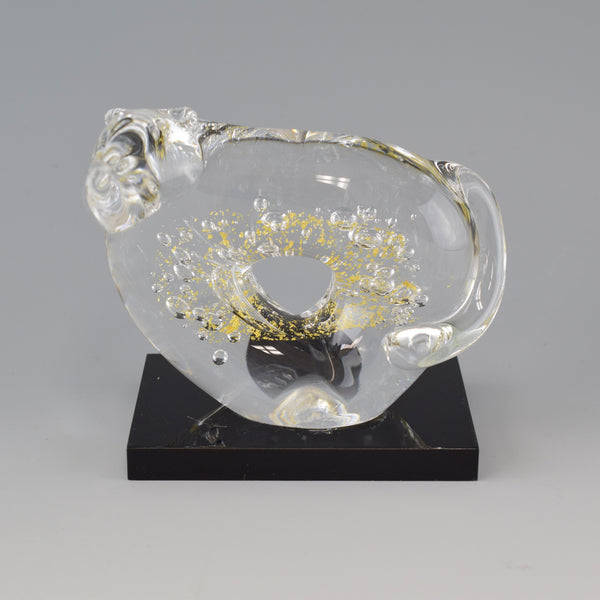 Glass with Gold Leaf Tiger