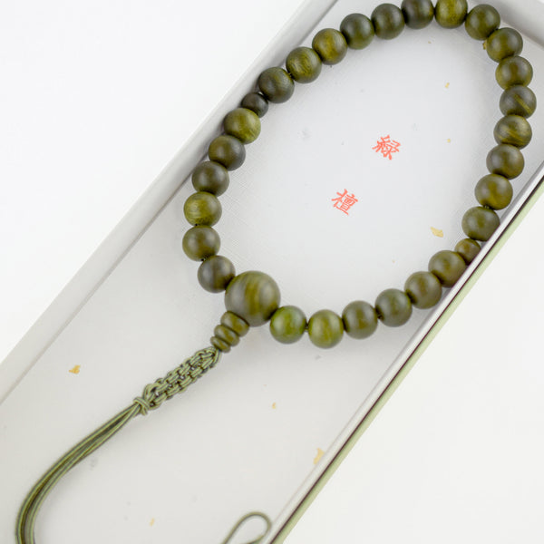 Green Lignum Vitae Wood Juzu Prayer beads