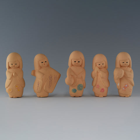 Japanese Maiko Dolls Set Ceramic Sculpture Figurine Ornament