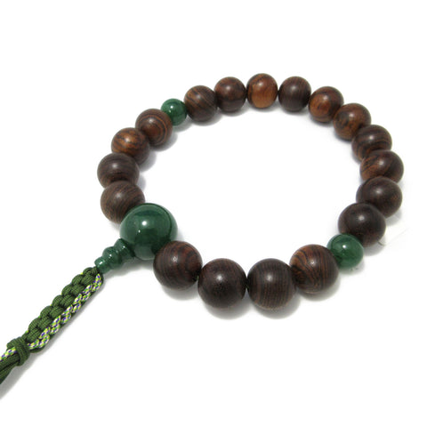 Kotan Tiger Rosewood & Indian Jade Juzu Prayer beads