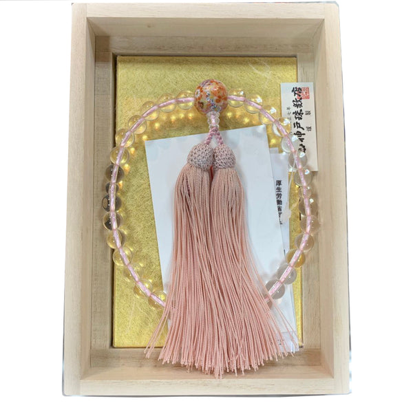 Kyoto Cu Nyo Ceramic & Crystal Juzu Prayer beads Hana-dzume