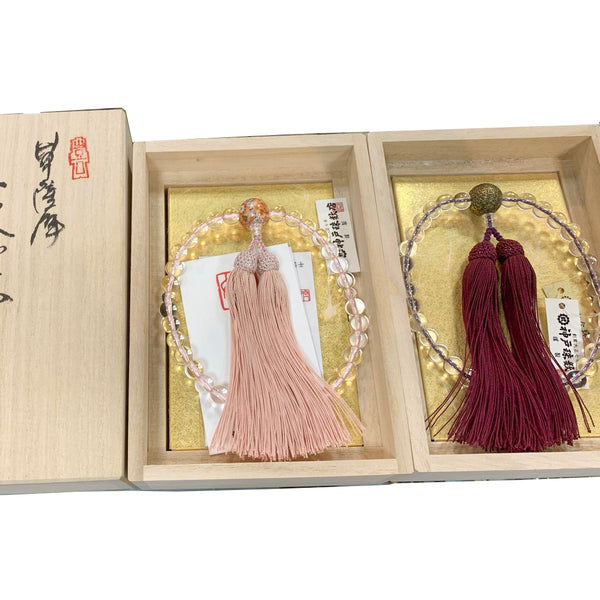 Kyoto Cu Nyo Ceramic & Crystal Juzu Prayer beads