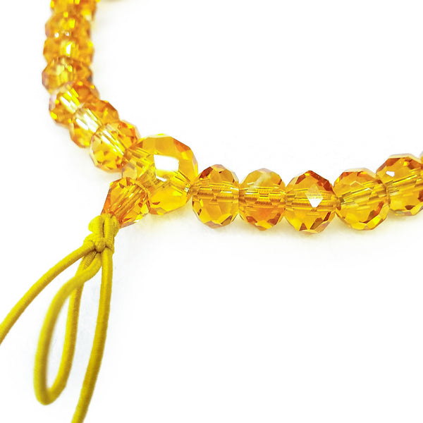 Nature Amber Cut beads Kiriko Bracelet