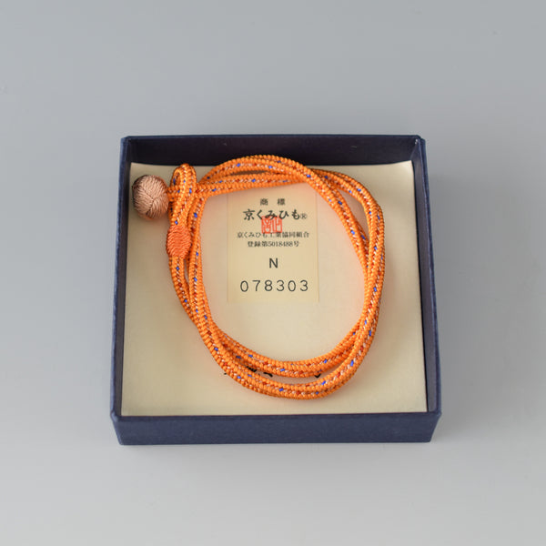 Kumihimo Silk Bracelet Orange