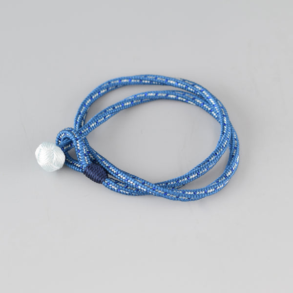 Kumihimo Silk Bracelet Blue