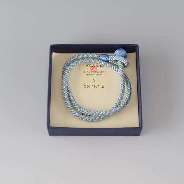 Kumihimo Silk Bracelet Aqua