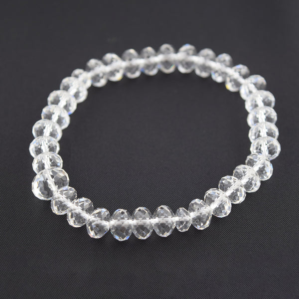 Shiny Crystal Glass Diamond Cut beads Bracelet