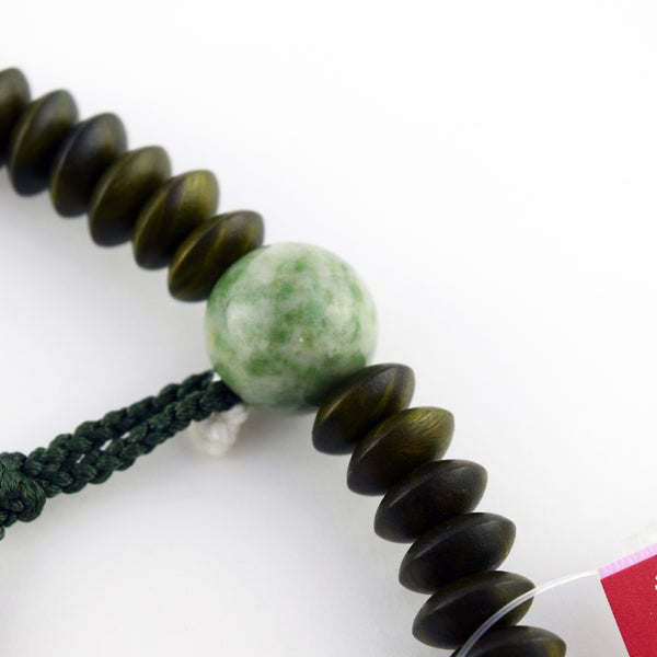 Tendai Lignum Vitae Wood & Jade Juzu Prayer beads