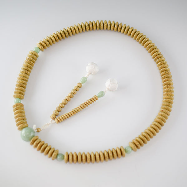 Tendai Ohira Bodhi Seed Wood & Jade Juzu Prayer beads