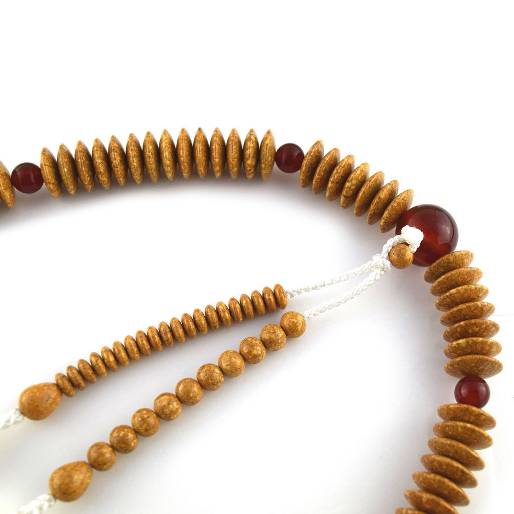 Tendai Ohira Bodhi Seed Wood & Red Agate Prayer beads – 京都あさひ