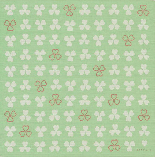 50cm Cotton Furoshiki - Kotoima Green Oxalis