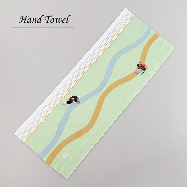Cotton Tenugui Hand Towel  - Japanese Folklore Momotaro