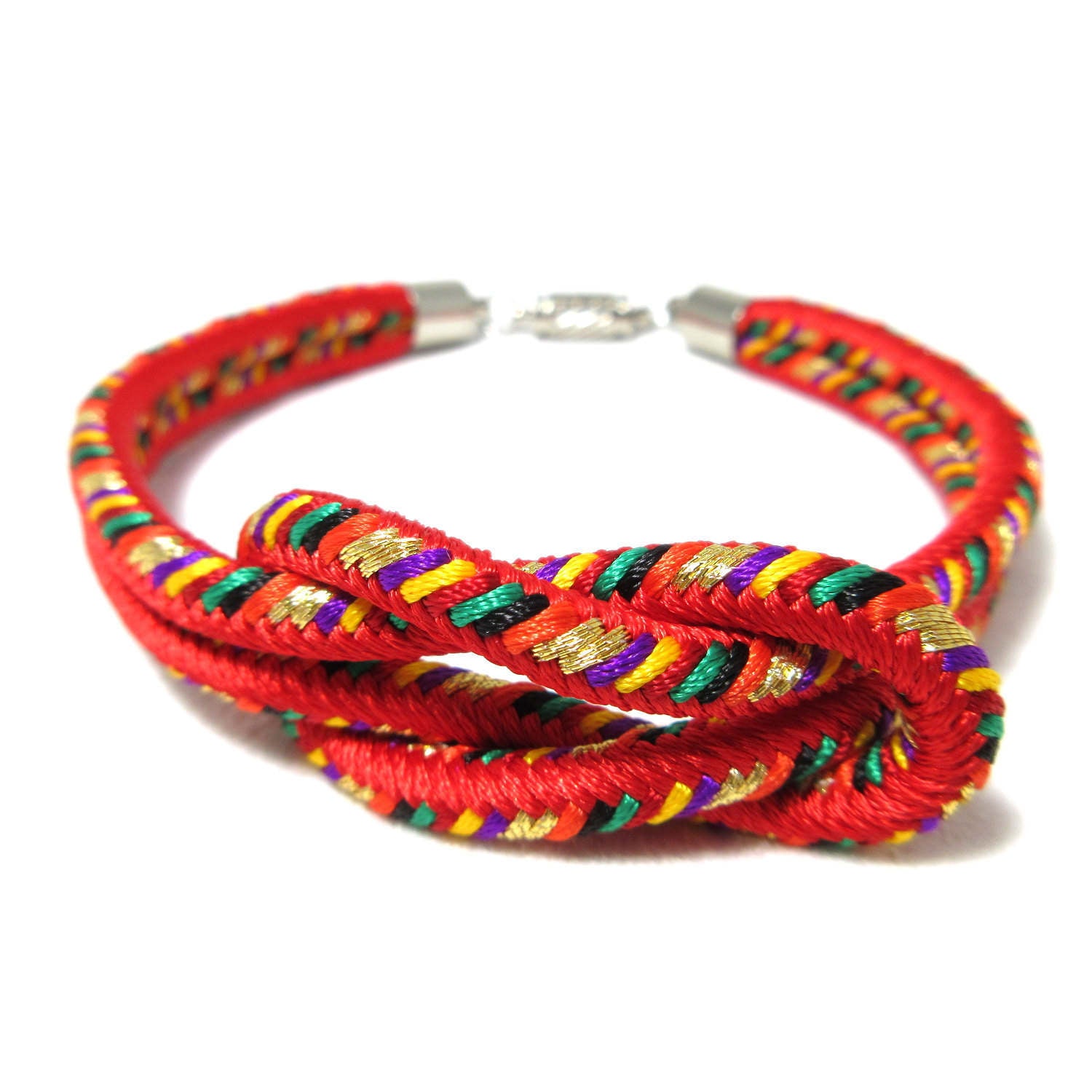 Kumihimo Bracelet 8 Colors Red